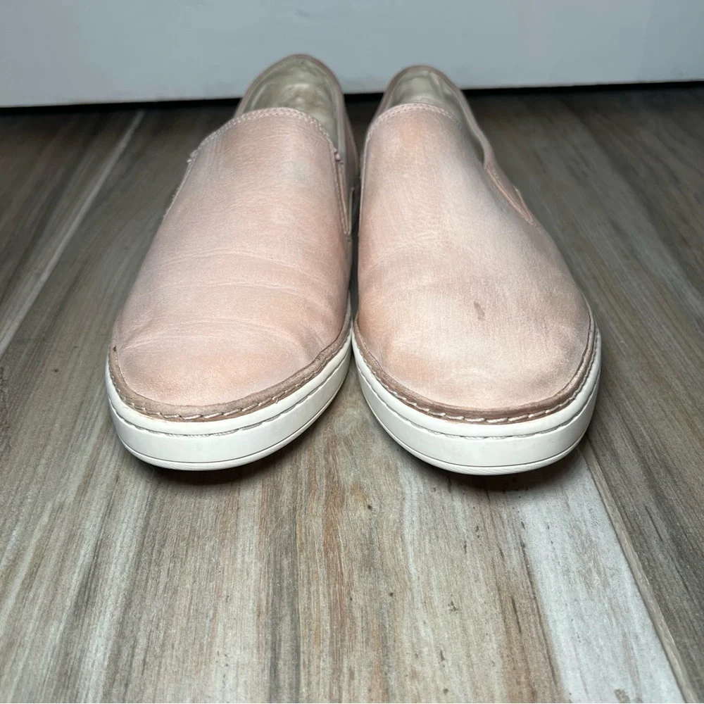 UGG Light Pink Nubuck Adley Slip On Sneaker